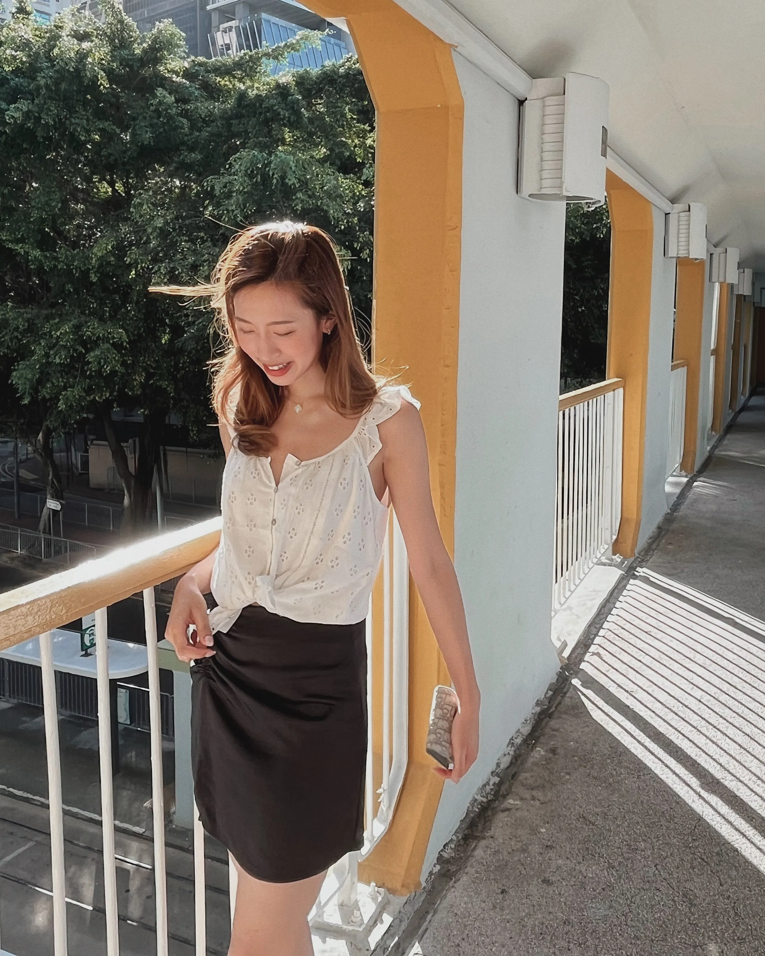 Bijou Button Front Top