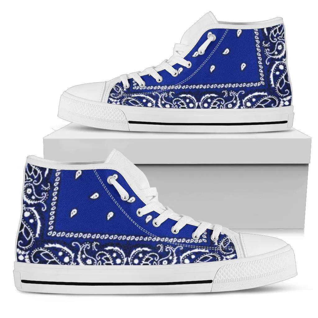 Crip Blue Bandana C Walk High Top Sneakers