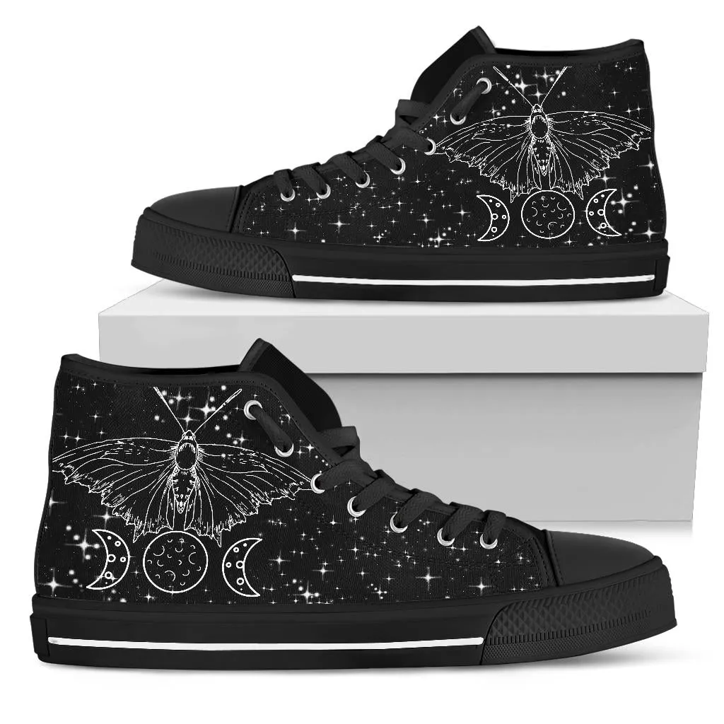 Moth Moons Canvas High Top Sneakers
